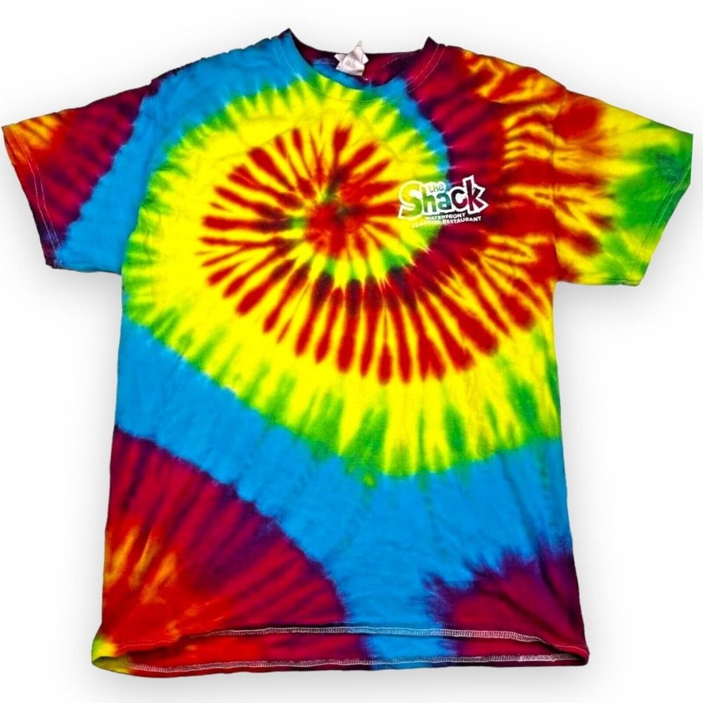 The Shack "I got crabs at" Fort Walton Beach FL T-Shirt Medium Tie Dye